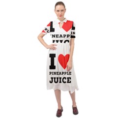 I Love Pineapple Juice Keyhole Neckline Chiffon Dress by ilovewhateva