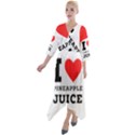 I love pineapple juice Quarter Sleeve Wrap Front Maxi Dress View1