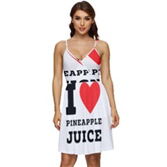 I Love Pineapple Juice V-neck Pocket Summer Dress  by ilovewhateva