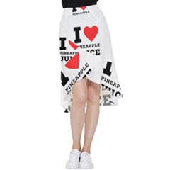 I Love Pineapple Juice Frill Hi Low Chiffon Skirt by ilovewhateva