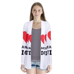 I Love Pineapple Juice Drape Collar Cardigan by ilovewhateva