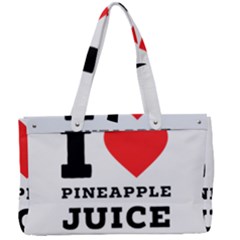 I Love Pineapple Juice Canvas Work Bag by ilovewhateva