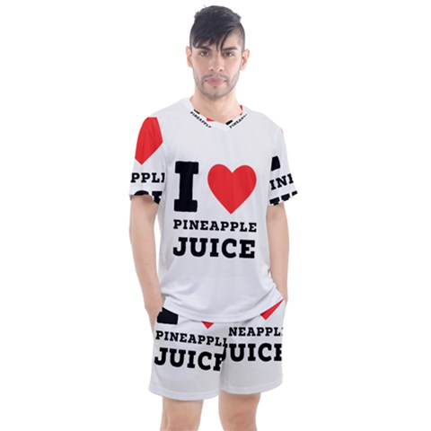 I Love Pineapple Juice Men s Mesh Tee And Shorts Set by ilovewhateva