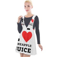 I Love Pineapple Juice Plunge Pinafore Velour Dress by ilovewhateva