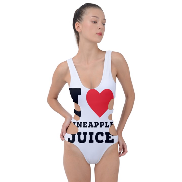 I love pineapple juice Side Cut Out Swimsuit