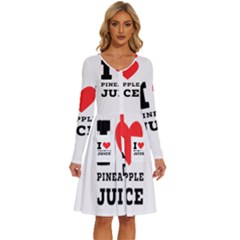 I Love Pineapple Juice Long Sleeve Dress With Pocket by ilovewhateva