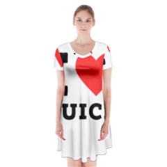 I Love Juice Short Sleeve V-neck Flare Dress by ilovewhateva