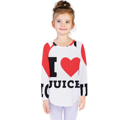 I Love Juice Kids  Long Sleeve Tee by ilovewhateva