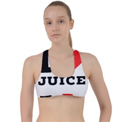 I Love Juice Criss Cross Racerback Sports Bra by ilovewhateva