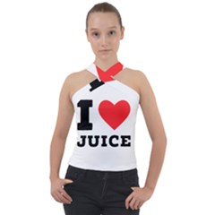 I Love Juice Cross Neck Velour Top by ilovewhateva