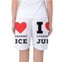 I love strawberry juice Women s Basketball Shorts View2