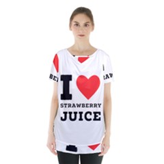 I Love Strawberry Juice Skirt Hem Sports Top by ilovewhateva