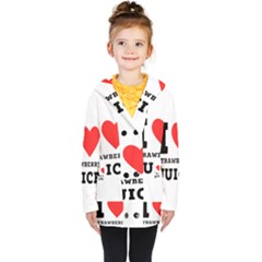 I Love Strawberry Juice Kids  Double Breasted Button Coat by ilovewhateva