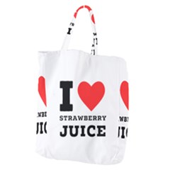 I Love Strawberry Juice Giant Grocery Tote by ilovewhateva