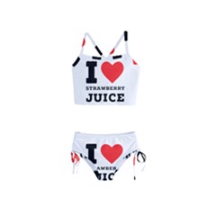 I Love Strawberry Juice Girls  Tankini Swimsuit by ilovewhateva