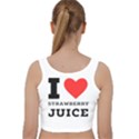 I love strawberry juice Velvet Racer Back Crop Top View2