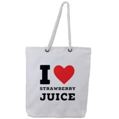 I Love Strawberry Juice Full Print Rope Handle Tote (large) by ilovewhateva