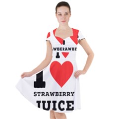 I Love Strawberry Juice Cap Sleeve Midi Dress by ilovewhateva