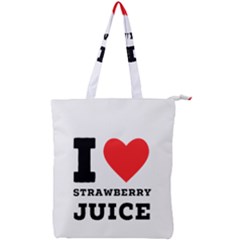 I Love Strawberry Juice Double Zip Up Tote Bag by ilovewhateva