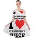 I love strawberry juice Cut Out Shoulders Chiffon Dress View1