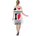 I love strawberry juice Cut Out Shoulders Chiffon Dress View2