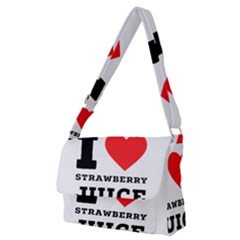 I Love Strawberry Juice Full Print Messenger Bag (m) by ilovewhateva