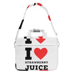 I Love Strawberry Juice Macbook Pro 16  Shoulder Laptop Bag by ilovewhateva