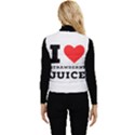 I love strawberry juice Women s Short Button Up Puffer Vest View2