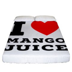 I Love Mango Juice  Fitted Sheet (king Size) by ilovewhateva