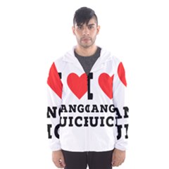 I Love Mango Juice  Men s Hooded Windbreaker by ilovewhateva