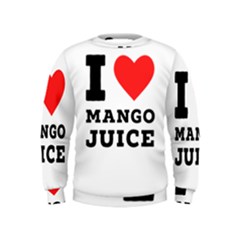 I Love Mango Juice  Kids  Sweatshirt by ilovewhateva