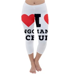 I Love Mango Juice  Capri Winter Leggings  by ilovewhateva