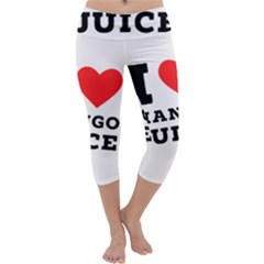 I Love Mango Juice  Capri Yoga Leggings by ilovewhateva