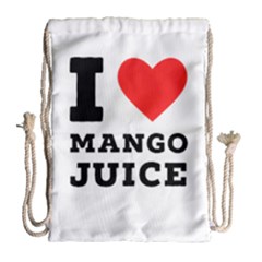 I Love Mango Juice  Drawstring Bag (large) by ilovewhateva