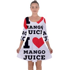 I Love Mango Juice  Quarter Sleeve Skater Dress by ilovewhateva