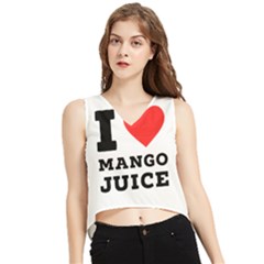 I Love Mango Juice  V-neck Cropped Tank Top by ilovewhateva