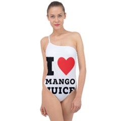 I Love Mango Juice  Classic One Shoulder Swimsuit by ilovewhateva