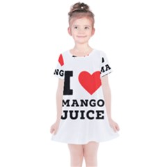 I Love Mango Juice  Kids  Simple Cotton Dress by ilovewhateva