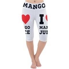 I Love Mango Juice  Lightweight Velour Cropped Yoga Leggings by ilovewhateva