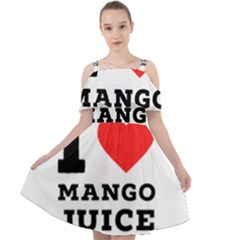 I Love Mango Juice  Cut Out Shoulders Chiffon Dress by ilovewhateva