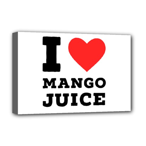 I Love Mango Juice  Deluxe Canvas 18  X 12  (stretched) by ilovewhateva