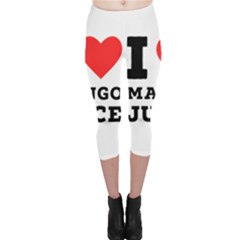 I Love Mango Juice  Capri Leggings  by ilovewhateva