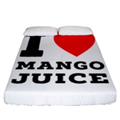 I Love Mango Juice  Fitted Sheet (queen Size) by ilovewhateva