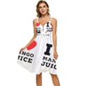 I love mango juice  Sleeveless Tie Front Chiffon Dress View1