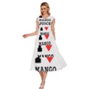 I love mango juice  V-Neck Drawstring Shoulder Sleeveless Maxi Dress View2