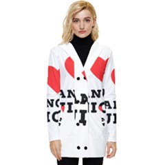 I Love Mango Juice  Button Up Hooded Coat  by ilovewhateva