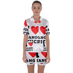 I Love Mango Juice  Satin Short Sleeve Pajamas Set by ilovewhateva