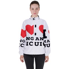 I Love Mango Juice  Women s High Neck Windbreaker by ilovewhateva