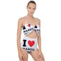 I love mango juice  Scallop Top Cut Out Swimsuit View1