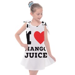 I Love Mango Juice  Kids  Tie Up Tunic Dress by ilovewhateva